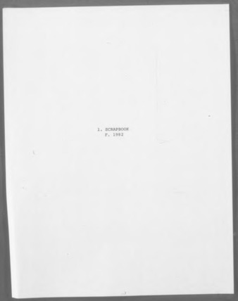 Bert L. Long, Jr. Scrapbook, 1982