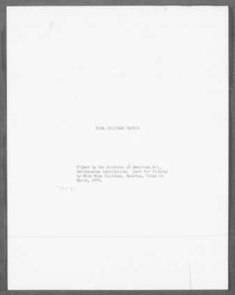 Nina J. Cullinan newspaper clippings featuring exhibits at the Museum of Fine Arts, Houston, 1959