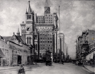 Oil painting of Main Street at McKinney