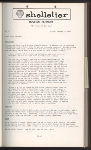 Shelletter, No. 69, January 18, 1963