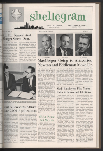 Shellegram, Vol. 22, No. 4, April 1957