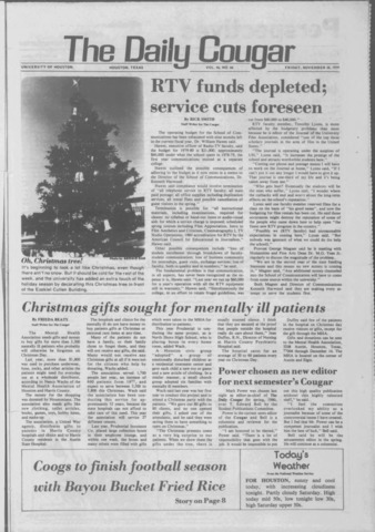 The Daily Cougar. Vol. 46, No. 66, November 30, 1979.