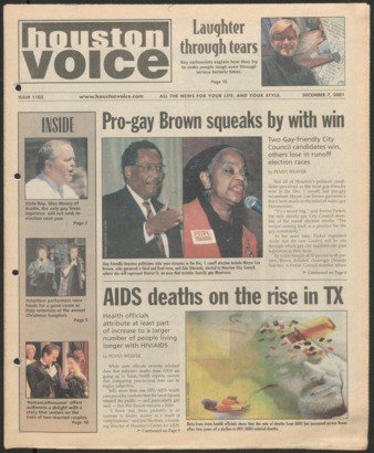 Houston Voice, No. 1102, December 7, 2001