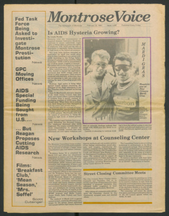 Montrose Voice, No. 226, February 22, 1985