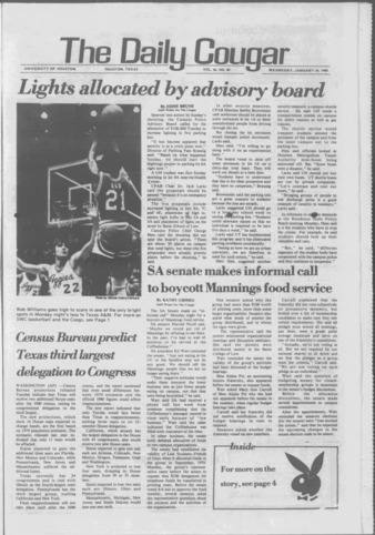 The Daily Cougar. Vol. 46, No. 80, January 30, 1980.