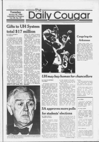 The Daily Cougar. Vol. 49, No. 59, January 25, 1983.