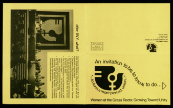 Women at the Grass Roots: Growing toward Unity registration card