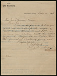 Letter from T. F. Ravell to John Browne, 1896 February 11