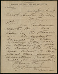 Letter from Samuel H. Brashear to I. Austin Miller, 1899 June 6