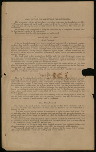 Excavation for Sidewalk Improvements