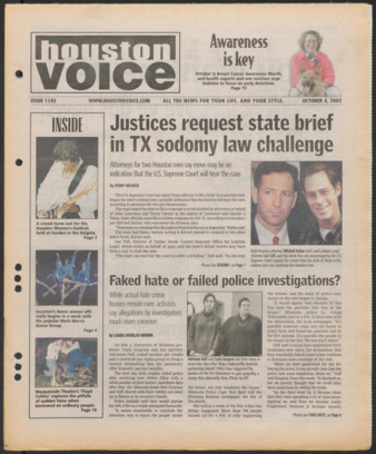 Houston Voice, No. 1145, October 4, 2002