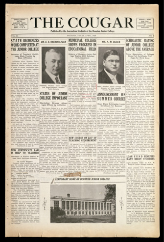 The Cougar, Vol. 2, No. 4, April 1929