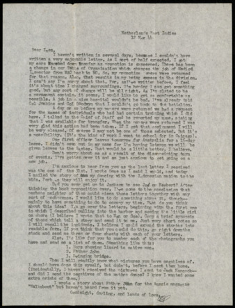 Letter from Capt. O. C. McDavid to Inez McDavid, 1944 November 12