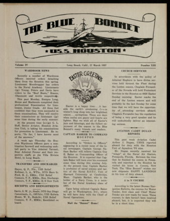 The Blue Bonnet, Vol. 4, No. 13, March 27, 1937