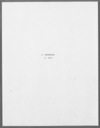 Bert L. Long, Jr. Scrapbook, 1979