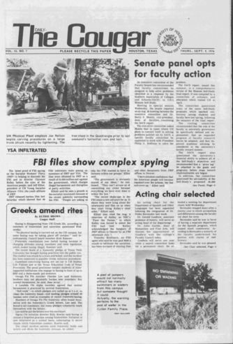 The Daily Cougar. Vol. 43, No. 7, September 9, 1976.