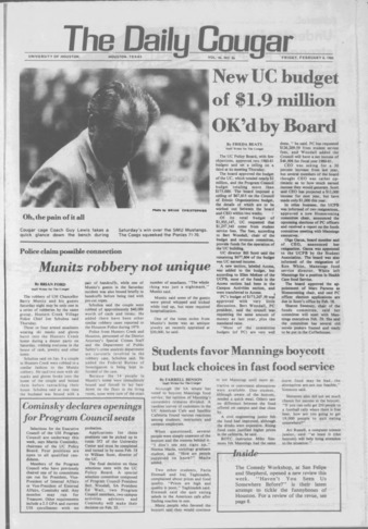 The Daily Cougar. Vol. 46, No. [87], February 8, 1980.