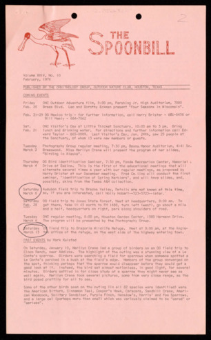 The Spoonbill, Vol. 24, No. 10, February 1976