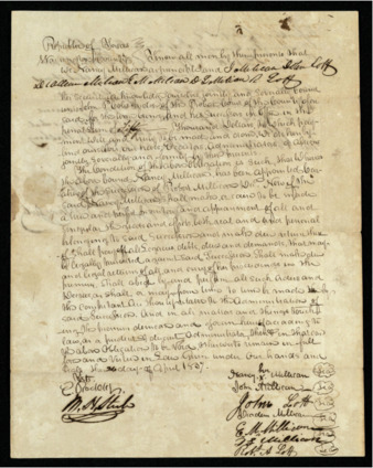 Succession document to Nancy Millican