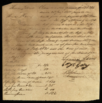 Claim and judgment for $28.31 and ¼ cents