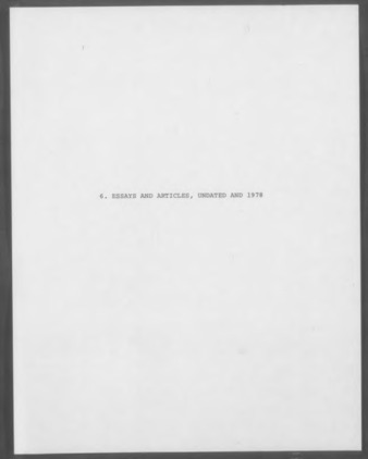 Essays and articles by Mary D. Albrecht