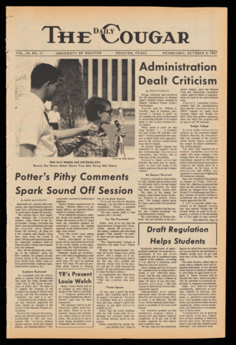 The Daily Cougar. Vol. 34, No. 11, October 4, 1967.