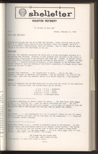 Shelletter, No. 78, February 11, 1963