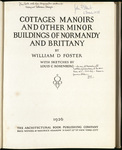 Cottages, manoirs and other minor buildings of Normandy and Brittany, Inscription on title page
