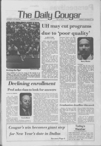 The Daily Cougar. Vol. 46, No. 45, October 29, 1979.