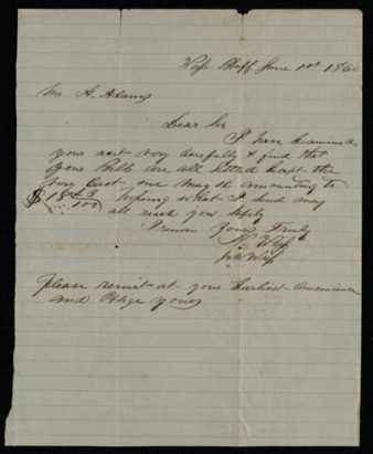 Bill for purchase from Simon Wiess