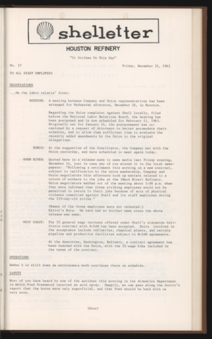Shelletter, No. 57, December 21, 1962