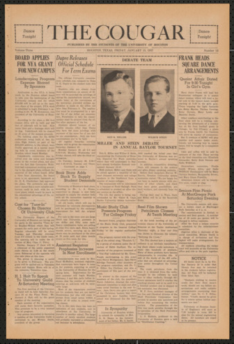 The Cougar, Vol. 3, No. 14, January 15, 1937