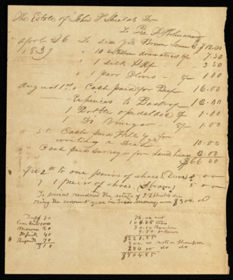 Bill from George Holman to John T. Shields