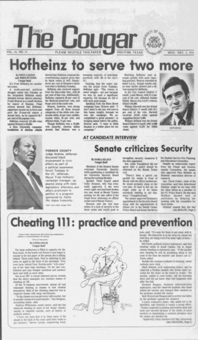 The Daily Cougar. Vol. 42, No. 51, December 3, 1975.