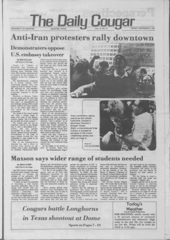 The Daily Cougar. Vol. 46, No. 54, November 9, 1979.