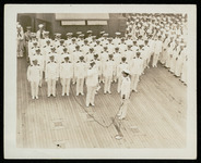 Change of command ceremony (Capt. Jesse B. Oldendorf to Capt. Albert H. Rooks)