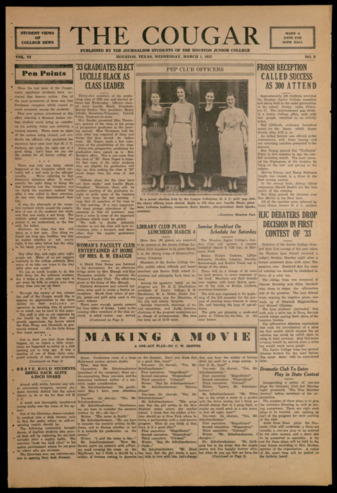 The Cougar, Vol. 6, No. 8, March 1, 1933