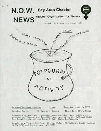 NOW News Bay Area Chapter, Vol. 4, No. 6, June 1976