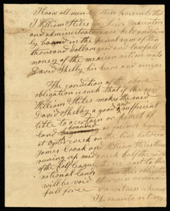 Agreement between W. Stiles and Davis Shelly