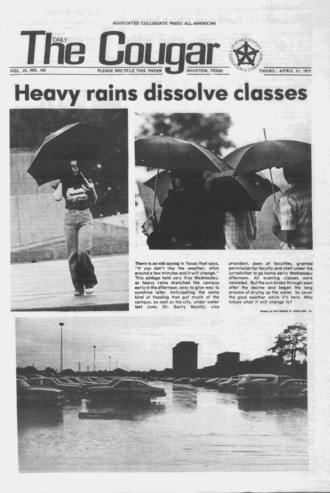 The Daily Cougar. Vol. [43], No. 105, April 21, 1977.