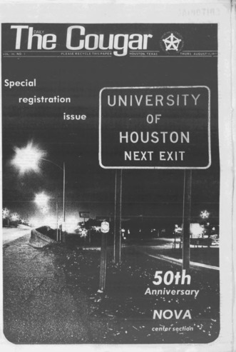 The Daily Cougar. Vol, 44, No. 1, August 11, 1977.