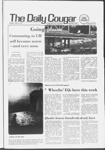 The Daily Cougar. Vol. 45, No. 127, April 16, 1979.