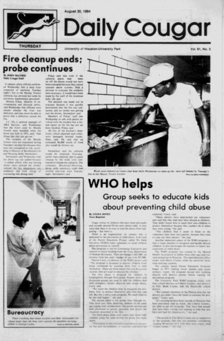The Daily Cougar. Vol. 51, No. 3, August 30, 1984.