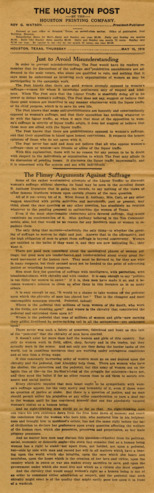 Suffrage articles, The Houston Post, May 15, 1919