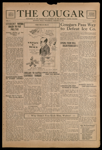 The Cougar, Vol. 5, No. 5, January 27, 1932