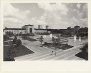 Wide view of the Cullen Family Plaza