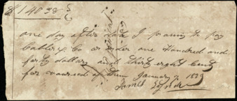 Promissory note from James Lynch to Cabler & Co.