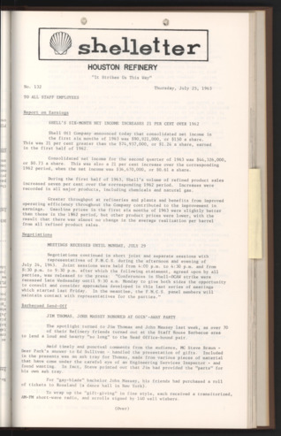 Shelletter, No. 132, July 25, 1963