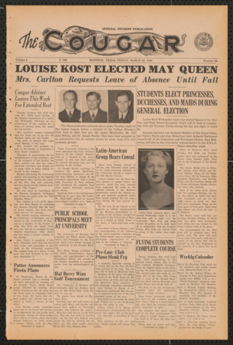 The Cougar, Vol. 6, No. 24, March 29, 1940