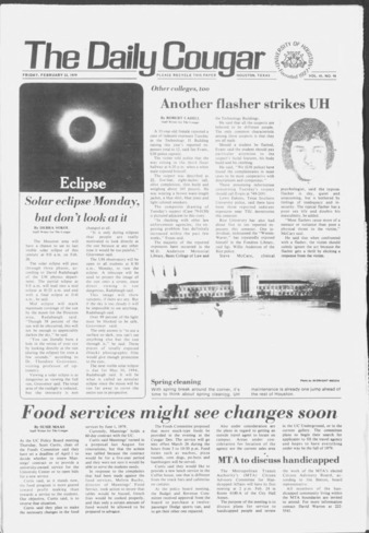 The Daily Cougar. Vol. 45, No. 98, February 23, 1979.